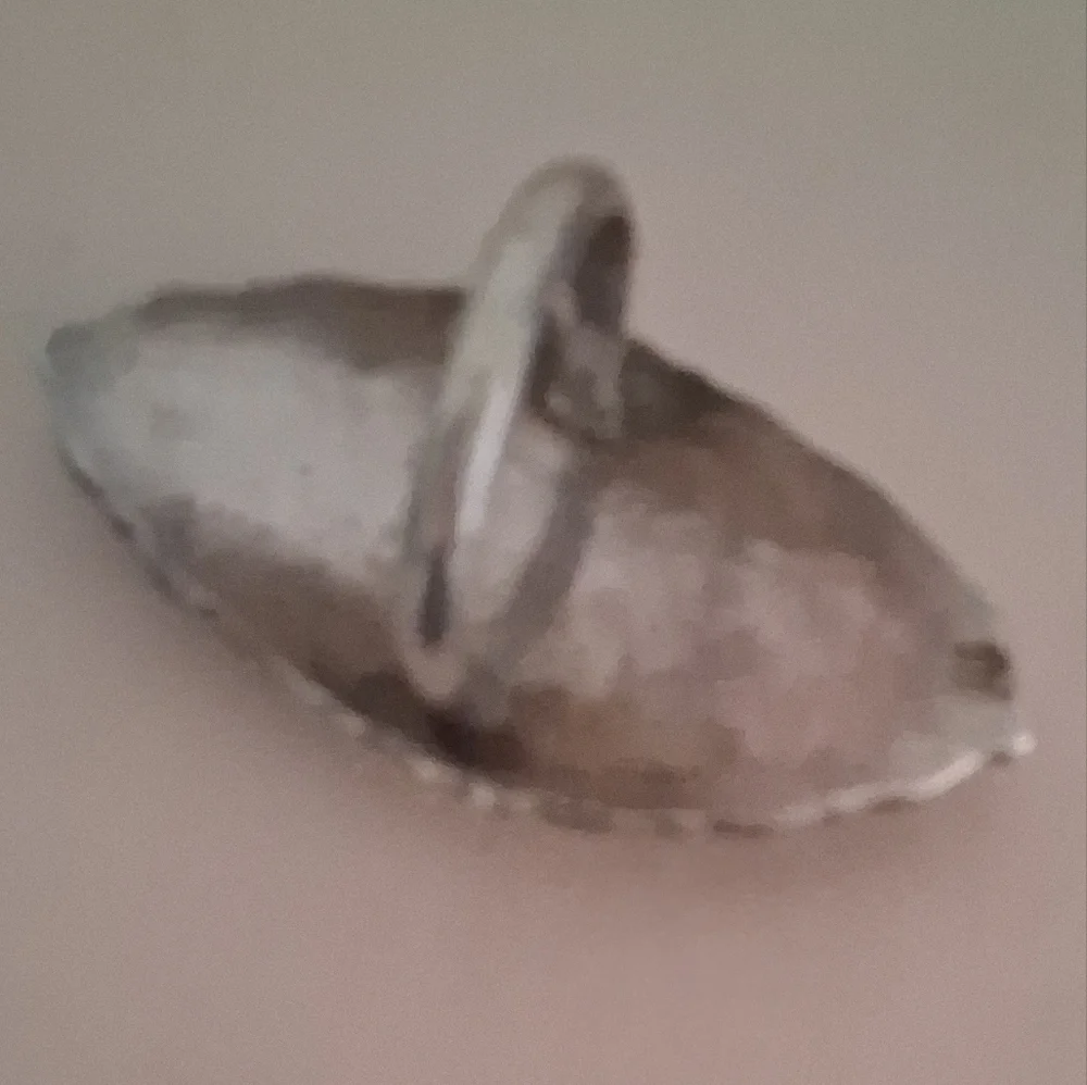 VINTAGE MOTHER OF PEARL RING 925 STERLING SILVER SIZE 8